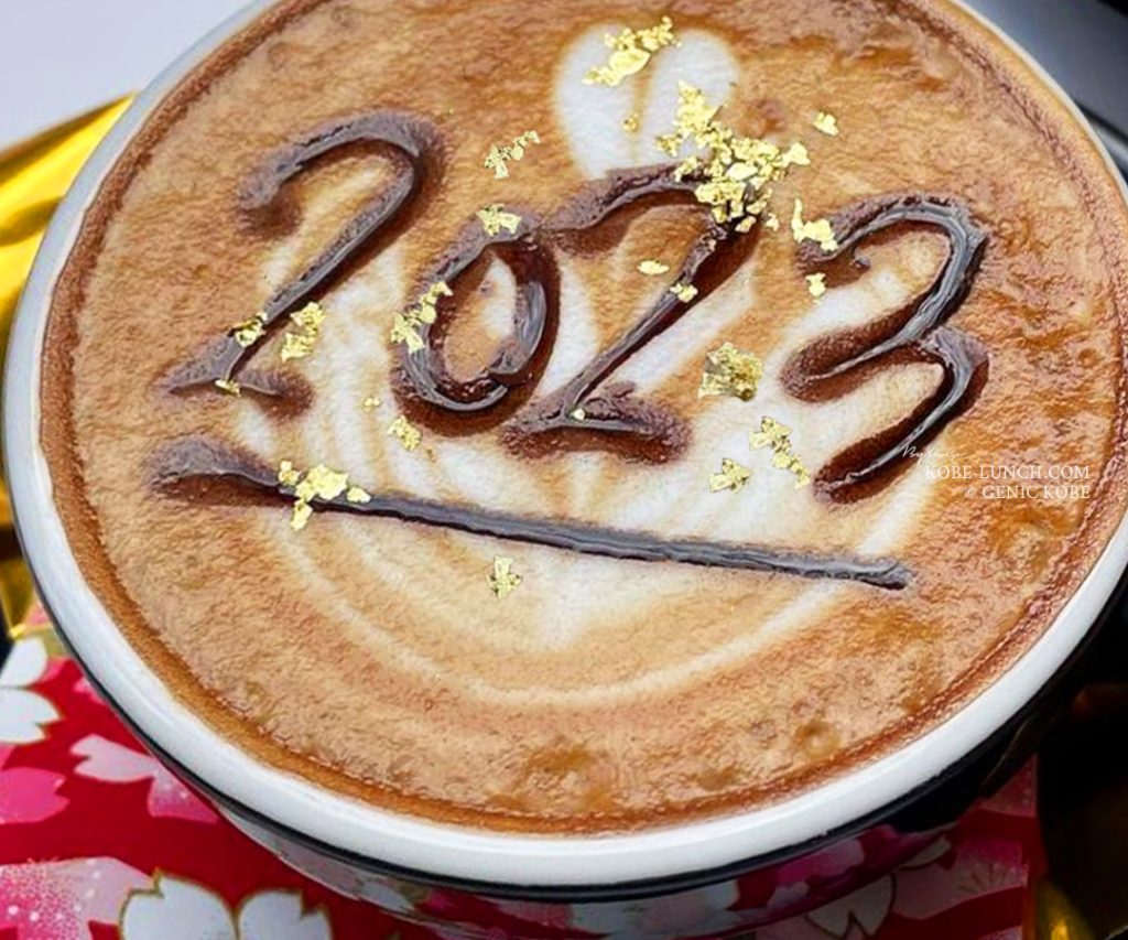   2023カフェラ神戸大丸 金箔ラテ