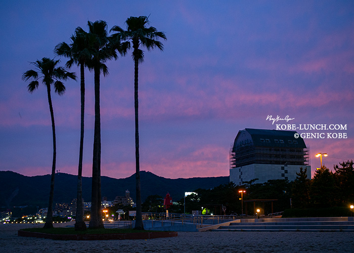 須磨海岸の夕焼け