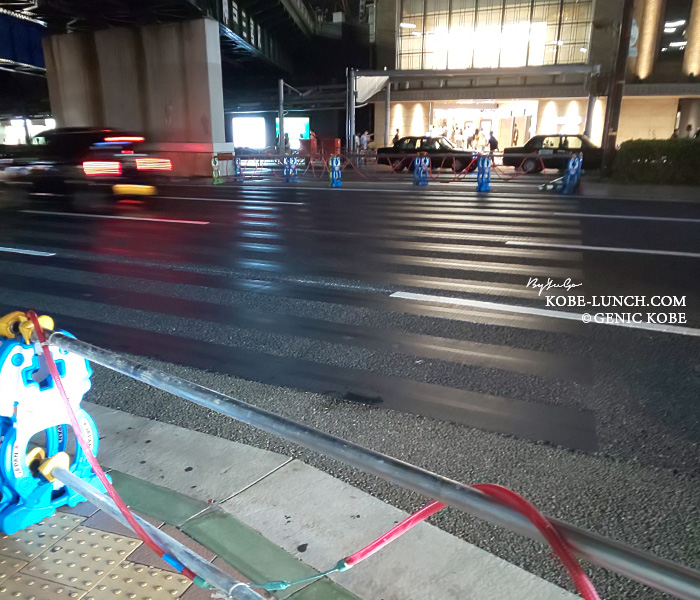三ノ宮駅前の横断歩道が移動