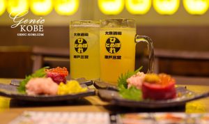 【駅近】三宮の大衆酒場ひとめぼれさんで居酒屋ディナー【肉寿司・雲丹いくらも】