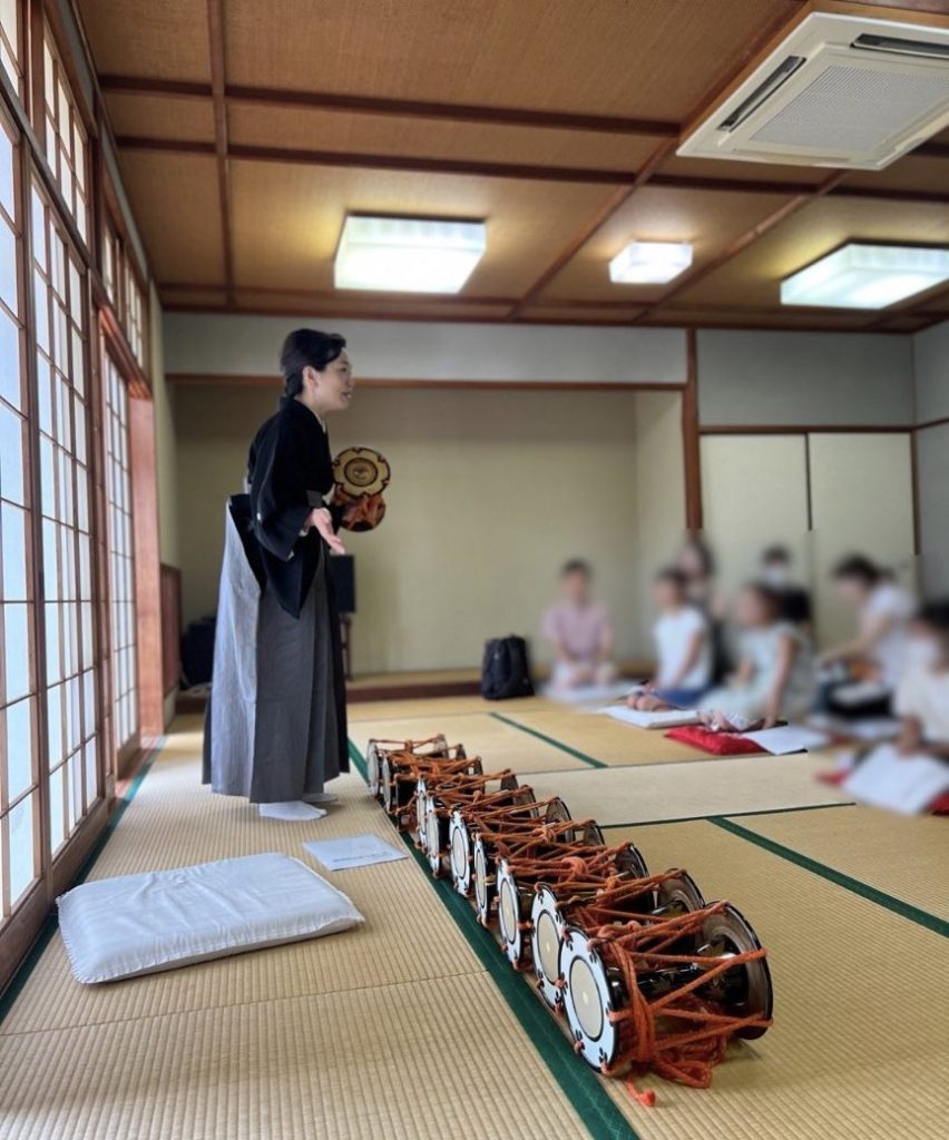 神戸三宮で小鼓ワークショップが開催
