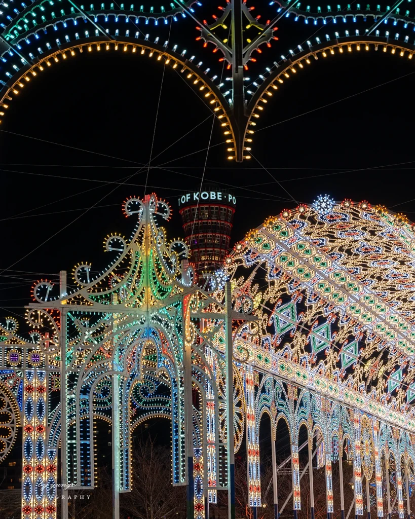 神戸ルミナリエ2025の有料エリアを見てきました【メリケンパーク】