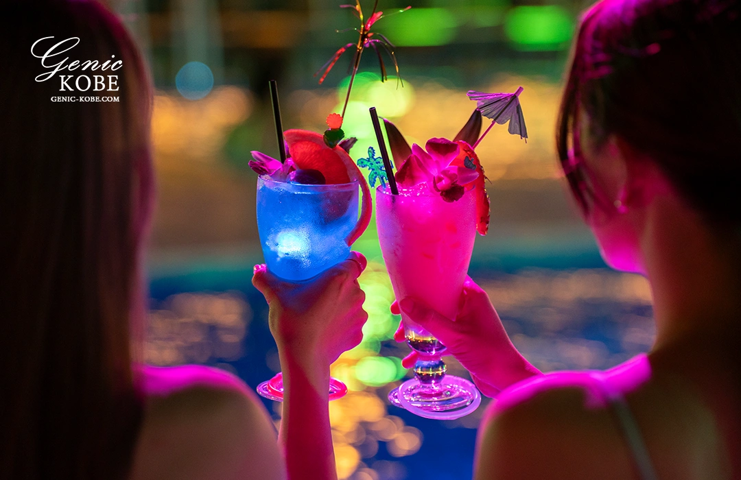 神戸ポートピアホテルのナイトプール2025に行ってきた！美味しいグルメも