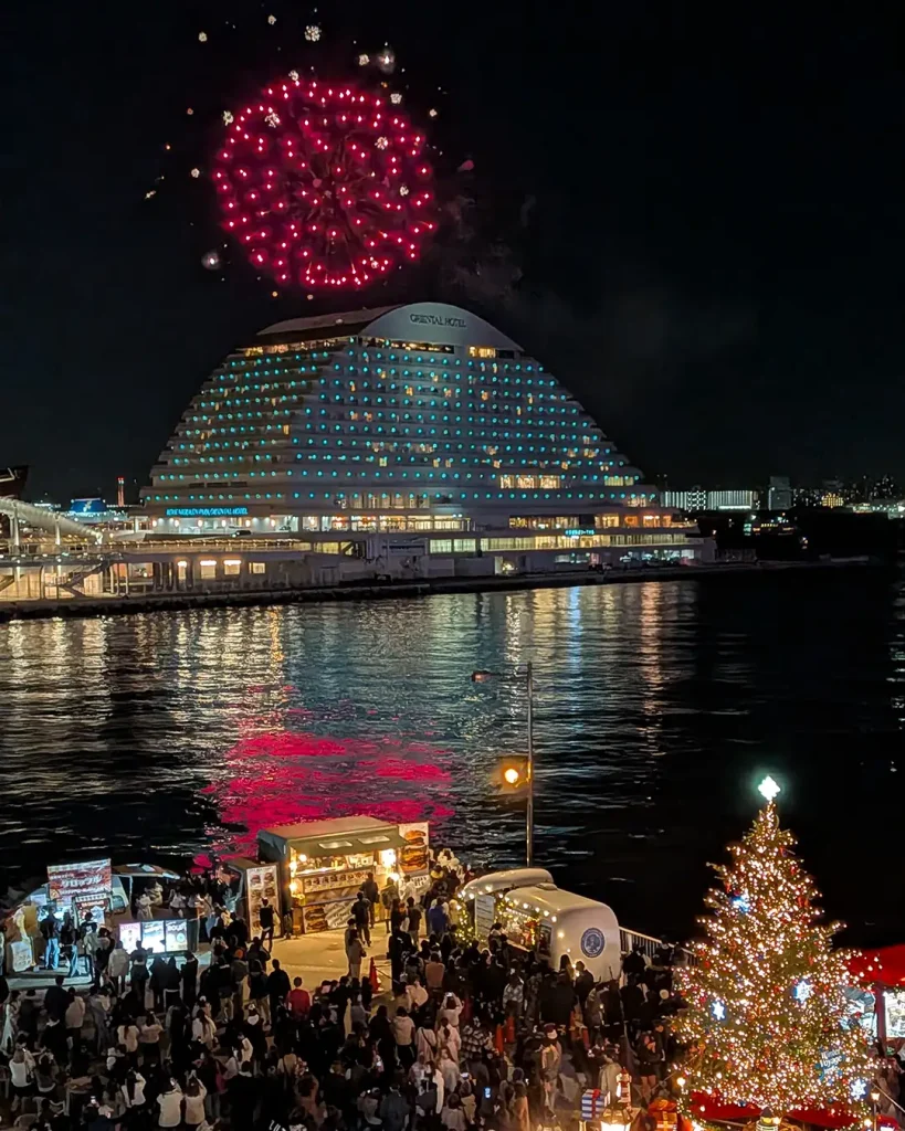 umieのクリスマスマーケット2025に行ってきた！花火も遭遇！